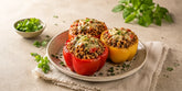 Turkey & Rice Stuffed Peppers