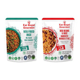 Ready-to-eat Regal Kitchen Foods USA LLC Veg Fried & Red Beans Rice Bundle, packaged rice meal with vegetables and beans.