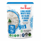 Eat Regal Long Grain White Rice Fluffy & Versatile, Ready in 90 Seconds, 8.8 oz Each (6-Pack, Total 52.8 oz) - Regal Kitchen Store