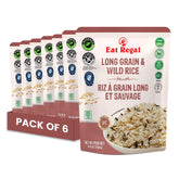 Eat Regal Ancient Long Grain & Wild Rice, 8.8 oz, Pack of 6, Ready in 90 Seconds, Non-GMO, Kosher, Halal - Regal Kitchen Store