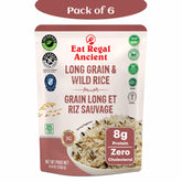 Eat Regal Ancient Long Grain & Wild Rice, 8.8 oz, Pack of 6, Ready in 90 Seconds, Non-GMO, Kosher, Halal - Regal Kitchen Store