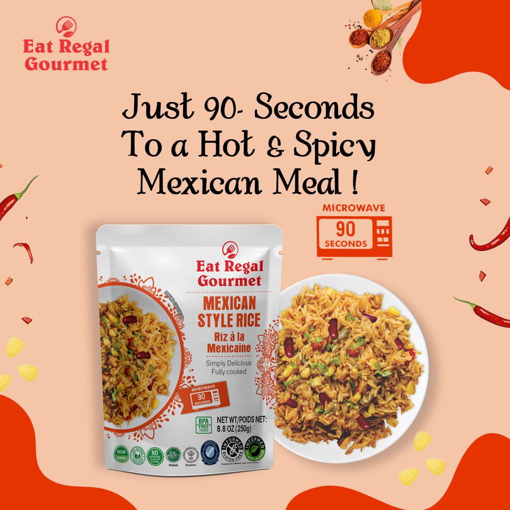 Eat Regal Mexican Style Microwave Rice - Ready in 90 Seconds - Regal Kitchen Foods USA LLC