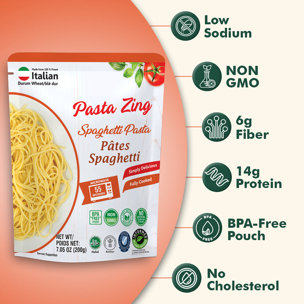 Pasta Zing Spaghetti Pasta - Ready in 60 Seconds - Regal Kitchen Foods USA LLC