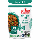 Eat Regal Veg Fried Rice – Savory Vegetable Rice, Ready in 90Seconds, 8.8 oz Each (6-Pack, Total 52.8 oz) - Regal Kitchen Store