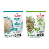 Assorted Regal Kitchen Foods USA LLC Ready-to-Eat Rice Variety Pack with Cilantro & Lime Rice and Basmati Rice in microwave-ready pouches