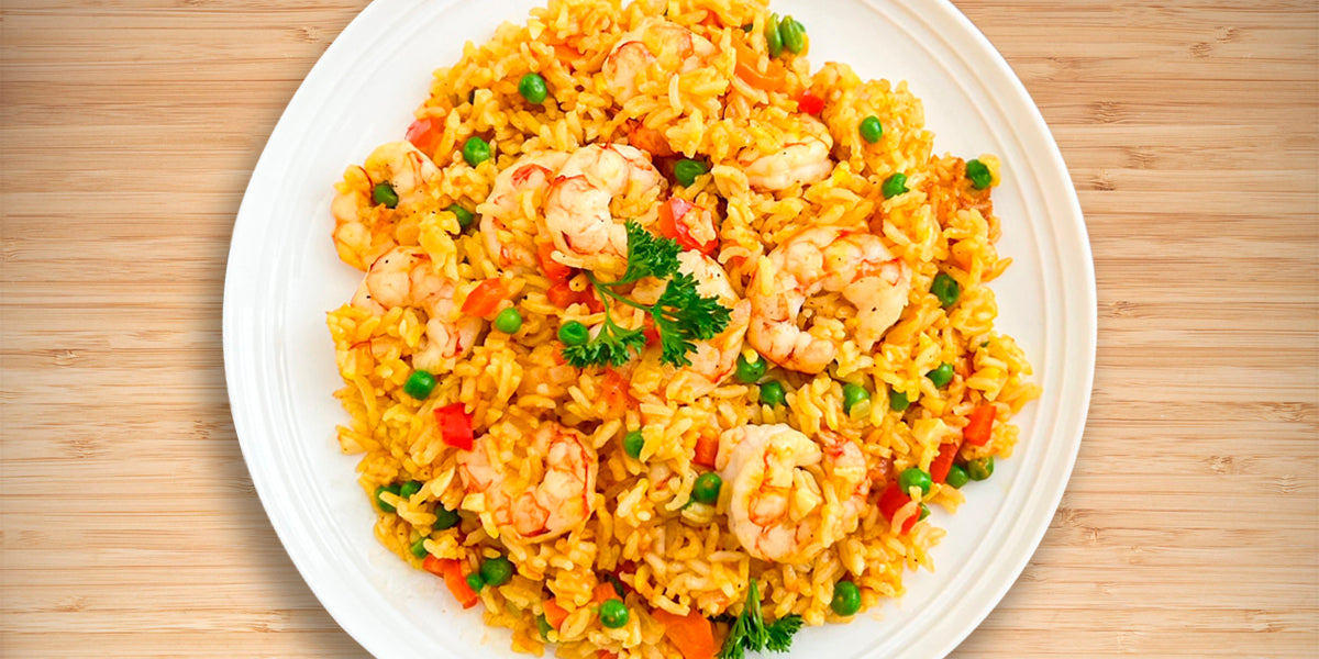 Spanish Rice & Shrimp Skillet