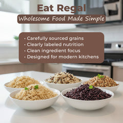 Eat Regal Wholesome Harvest Gift Box – 6-Pack Ancient Grains & Whole Grain Rice Variety | Naturally Rich in Protein & Fiber | Ready-to-Eat Cups & Pouches, Microwave-Ready in 1–1.5 Minutes | Non-GMO, Clean-Label Wellness Gift - Regal Kitchen Store