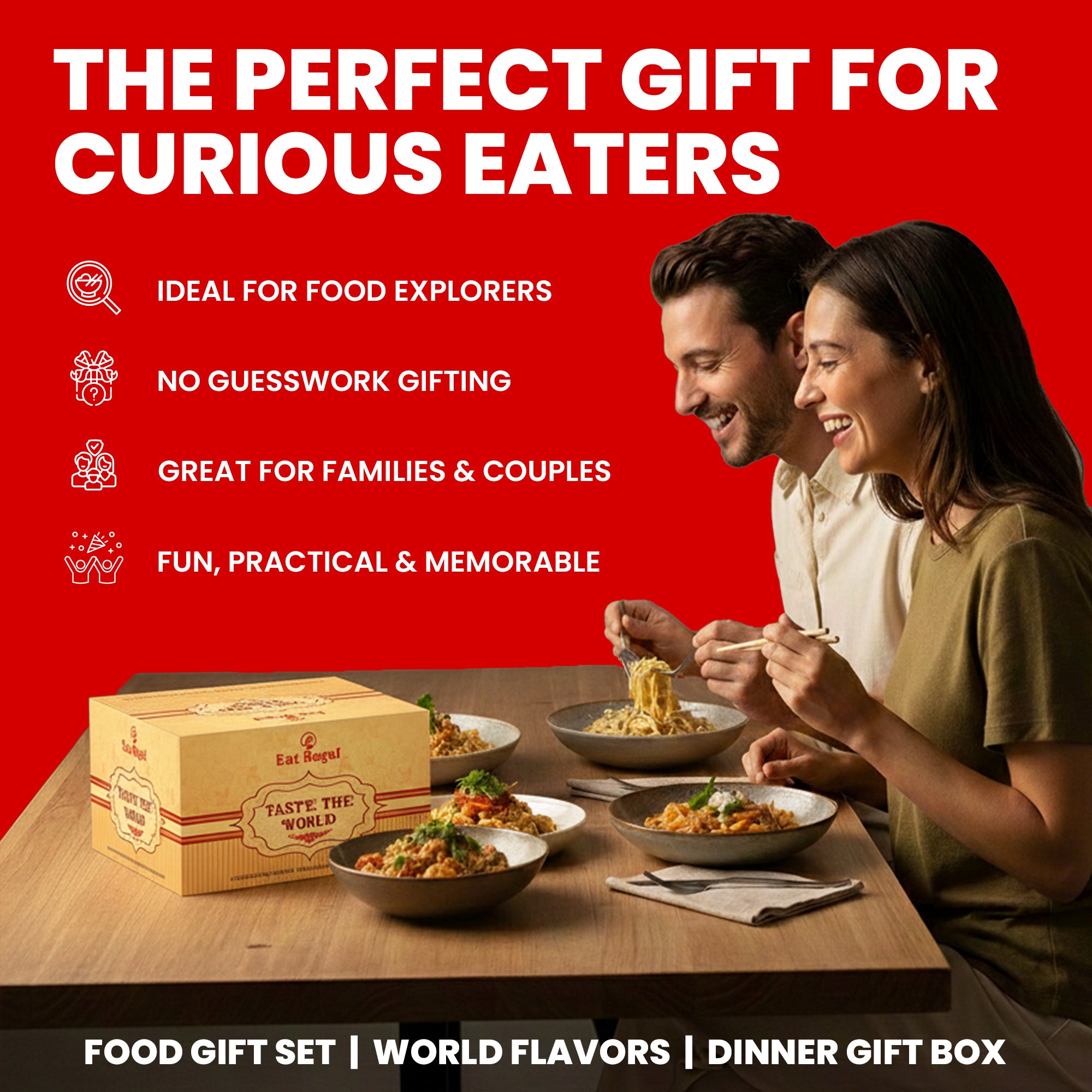 Eat Regal Taste the World Gift Box – Global Rice & Pasta Variety Pack (6 Items), Ready-to-Eat Sides from India, Nigeria, Mexico, Spain & Italy | Microwave-Ready in 1–2 Minutes | Non-GMO, Clean-Label Food Gift - Regal Kitchen Store