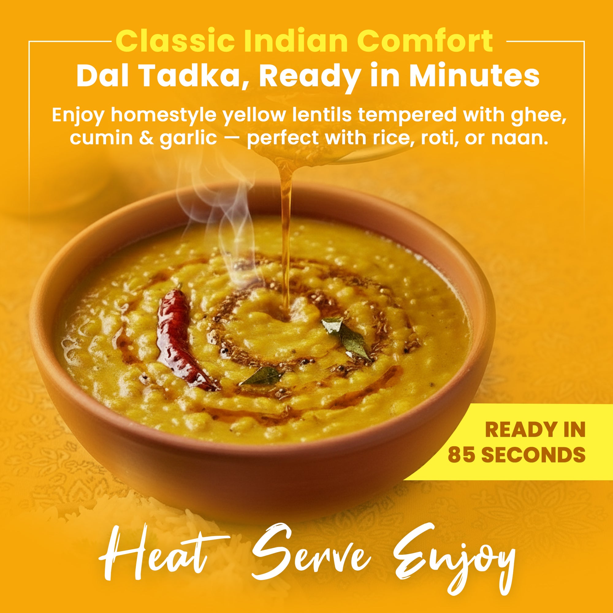 Meal Delight Jaipur Tempered Lentils, Indian Ready to Eat Lentil Curry, 12g Protein & 12g Fiber per Pouch, Plant-Based Gluten-Free, No Preservatives, Halal & Kosher Certified, Ready in 1.5 Minutes, Shelf-Stable Pouch, 10 oz Pack of 3 - Regal Kitchen Store