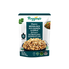 Reganic Organic Brown Rice with Quinoa & Garlic, Ready to Eat, 8.8 oz (Pack of 6) - Regal Kitchen Foods USA LLC