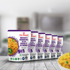Eat Regal Broccoli & Cheddar Flavored Rice – Creamy, Savory & Ready in 85 Seconds, 8.8 oz Each (6-Pack, Total 52.8 oz) - Regal Kitchen Store