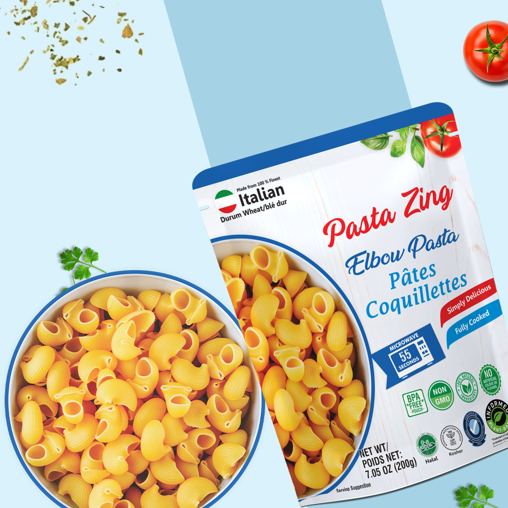 Pasta Zing Elbow Pasta - Ready in 60 Seconds - Regal Kitchen Foods USA LLC