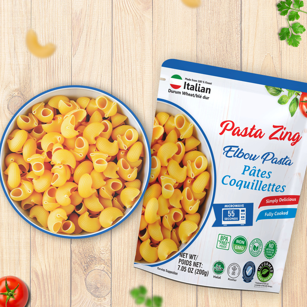 Pasta Zing Elbow Pasta - Ready in 60 Seconds - Regal Kitchen Foods USA LLC