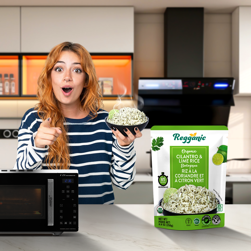 Reganic Organic Cilantro & Lime Rice, Ready in 90 seconds - Regal Kitchen Foods USA LLC