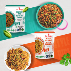 Eat Regal Variety Pack – Vegetable Fried Rice & Mexican Rice, Ready in 85 Seconds, 8.8 oz Each (12-Pack) – Perfect for Family Dinners or Meal Prep - Regal Kitchen Store