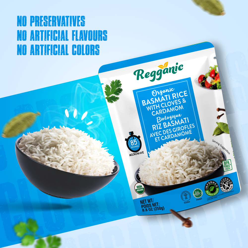 Reganic Organic Basmati Rice with Cloves & Cardamom- Regal Kitchen Foods USA LLC