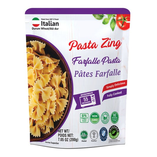 Pasta Zing Farfalle Pasta - Ready in 60 Seconds - Regal Kitchen Foods USA LLC 1000