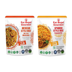 Eat Regal Ready-to-Eat Rice Variety Pack – Spanish Style & Mexican Style Rice (6) | High Protein & Fiber, Microwave in 1.5 Minutes| Gluten-Free, Non-GMO, BPA-Free | 8.8 oz (Pack of 12)