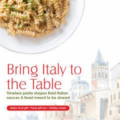 Pasta Zing Italian Holiday Feast Gift Box – Fully Cooked Pasta Variety Pack (6 Pack), Microwave-Ready in 1 Minute | Unflavored Pasta for Holiday Gifting & Hosting | 100% Durum Wheat - Regal Kitchen Store