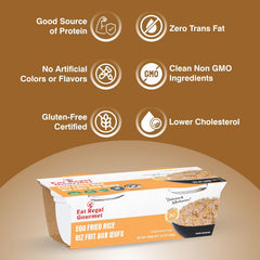 Eat Regal Ready-to-Eat Rice Cups Variety Pack – Brown Rice with Quinoa & Egg Fried Rice | High Protein, Ready in 1 Minute| Gluten-Free, Non-GMO | 8.8 oz (2x125g) Cups, Pack of 12