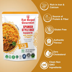 Eat Regal Ready-to-Eat Rice Variety Pack – Spanish Style & Mexican Style Rice (6) | High Protein & Fiber, Microwave in 1.5 Minutes| Gluten-Free, Non-GMO, BPA-Free | 8.8 oz (Pack of 12)