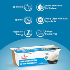 Eat Regal Ready-to-Eat Rice Cups Variety Pack – Long Grain White Rice (6), Mexican Style Rice (6) & Spanish Style Rice (6) | High Protein & Fiber, Ready in 1 Minute| Vegan, Gluten-Free, Non-GMO | 8.8 oz (2x125g) Cups