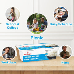 Eat Regal Special Long Grain White Rice, Ready in 60 Seconds, 2 Individual Cups, Pack of 6, 8.8 oz - Regal Kitchen Store
