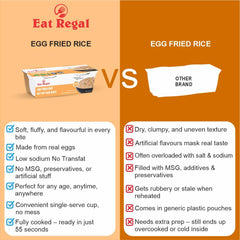 Eat Regal Gourmet Egg Fried Rice, Ready in 60 Seconds, 2 Individual Cups, Pack of 6 - Regal Kitchen Store