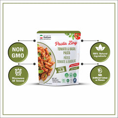 Pasta Zing Tomato & Basil Pasta, Pack of 7, 7.05 Ounce | Ready To Eat in 60 Sec | Made with 100% Italian Durum Wheat | Natural Ingredients | Classic & Flavorful | Easy Meal & Side Dish - Regal Kitchen Store