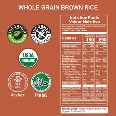 Regganic Organic Whole Grain Brown Rice, Microwaveable Cups, 8.8 oz, Pack of 6 - Regal Kitchen Store