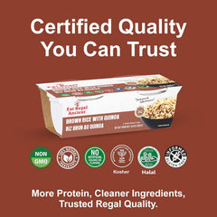 Eat Regal Ready-to-Eat Rice Cups Variety Pack – Brown Rice with Quinoa & Egg Fried Rice | High Protein, Ready in 1 Minute| Gluten-Free, Non-GMO | 8.8 oz (2x125g) Cups, Pack of 12