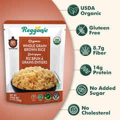 Reganic Organic Whole Grain Brown Rice(Pack of 6) - Regal Kitchen Foods USA LLC
