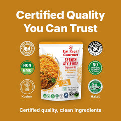 Eat Regal Ready-to-Eat Rice Variety Pack – Spanish Style & Mexican Style Rice (6) | High Protein & Fiber, Microwave in 1.5 Minutes| Gluten-Free, Non-GMO, BPA-Free | 8.8 oz (Pack of 12)