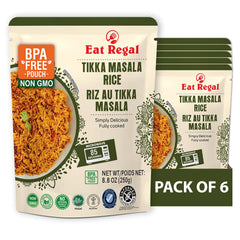 Eat Regal Gourmet Tikka Masala Rice, Ready in 90 Seconds, 8.8 oz, Pack of 6 - Regal Kitchen Store