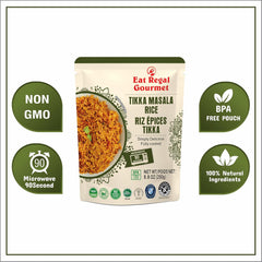 Eat Regal Gourmet Tikka Masala Rice, Ready in 90 Seconds, 8.8 oz, Pack of 6 - Regal Kitchen Store