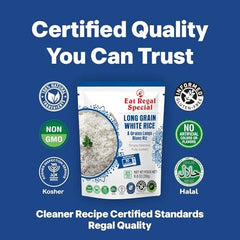 Eat Regal Ready-to-Eat Rice Variety Bundle – Cilantro & Lime Rice + Long Grain White Rice | Fully Cooked Microwave Rice in 1.5 Minutes | Non-GMO, Gluten-Free, BPA-Free Pouches | 8.8 oz (Pack of 12)