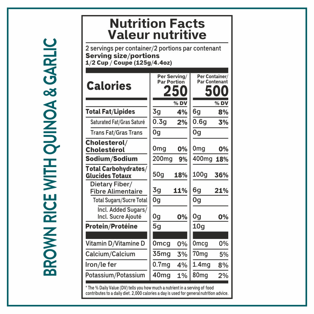 Reganic Organic Brown Rice with Quinoa & Garlic, Ready to Eat, 8.8 oz (Pack of 6) - Regal Kitchen Foods USA LLC
