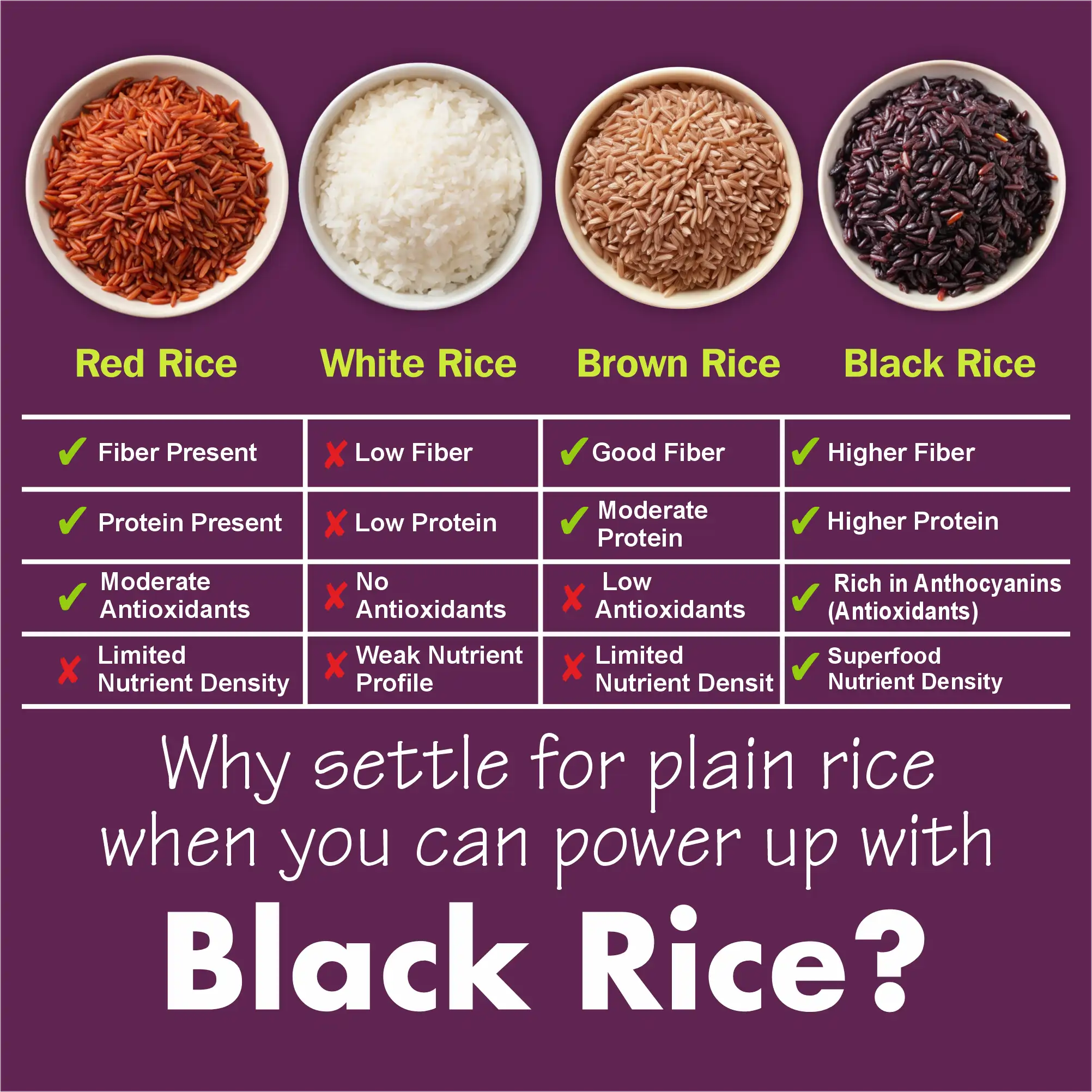 Eat Regal Ancient Black Rice, Ready in 90 Seconds, Non-GMO, Gluten-Free, 8.8 oz Pouches, Pack of 6 - Regal Kitchen Store