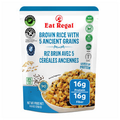 Eat Regal Brown Rice and 5 Ancient Grains – Nutritious & Wholesome, Ready in 85 Seconds, 8.8 oz Each (6-Pack, Total 52.8 oz) - Regal Kitchen Store