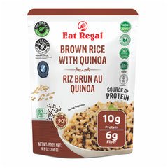 Eat Regal Brown Rice with Quinoa – Nutritious & Delicious, Ready in 85 Seconds, 8.8 oz Each (6-Pack, Total 52.8 oz) - Regal Kitchen Store