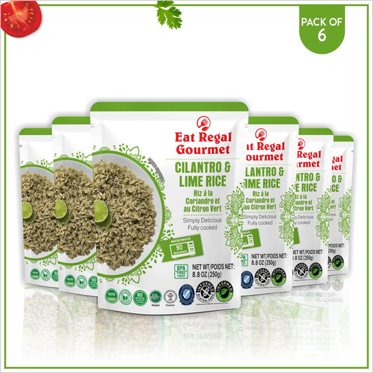 Eat Regal Cilantro & Lime Microwave Rice - Ready In 90 Seconds - Regal Kitchen Foods USA LLC 1000