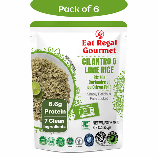 Eat Regal Cilantro & Lime Microwave Rice - Ready In 90 Seconds - Regal Kitchen Foods USA LLC 2000