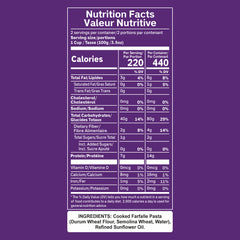 Pasta Zing Farfalle Pasta, Authentic Italian Al-Dente Texture, Ready in 1 Minute, 14g Protein 4g Fiber, Made with 100% Durum Wheat, Zero Sodium, Clean Label Shelf-Stable, 7.05 oz Pouch, Pack of 7 - Regal Kitchen Store