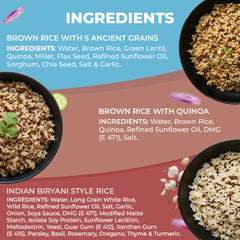 Eat Regal Variety Pack 6-1 x Brown Rice With Quinoa + With 5 Ancient Grains + long Grain Wild + indian Biryani & 2 x black rice 250gm - Regal Kitchen Store
