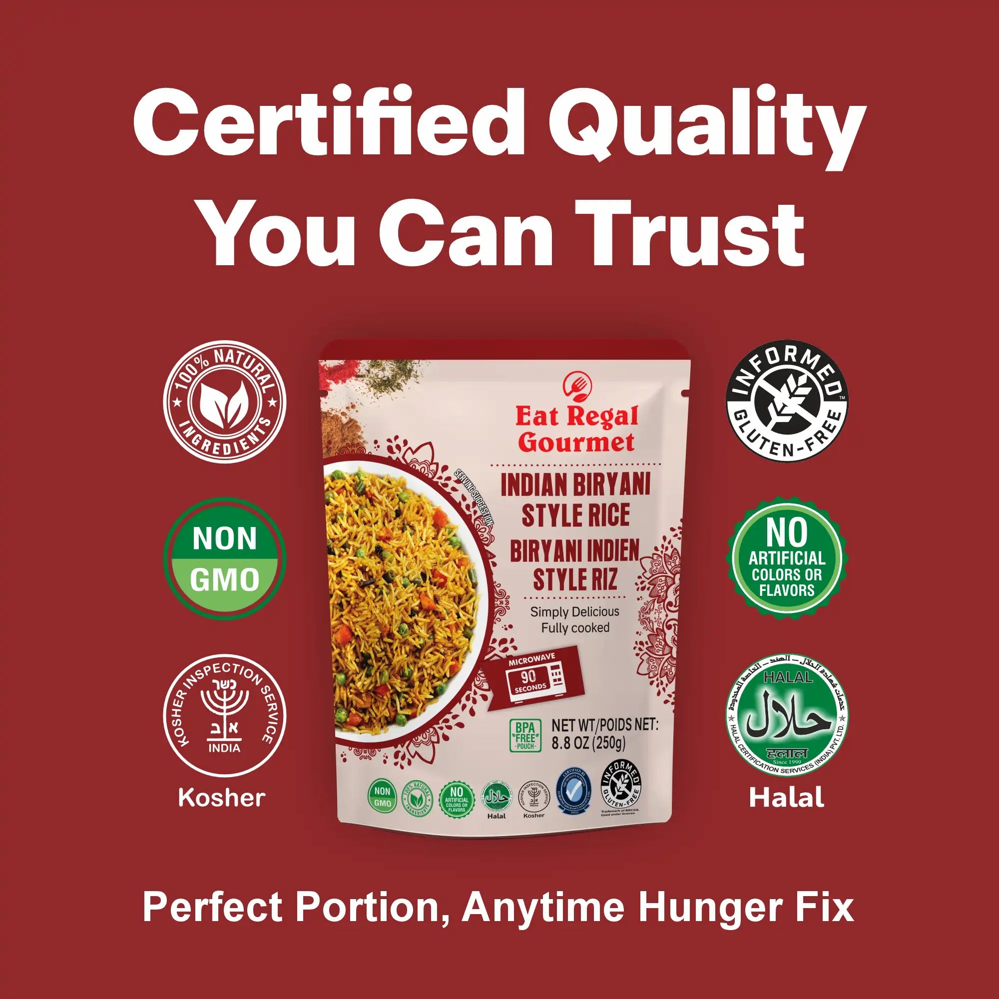 Eat Regal Indian Biryani Style Rice, 8.8 Ounce, (Pack of 6) - Regal Kitchen Store