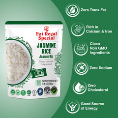 Eat Regal Thai Jasmine Rice – Aromatic & Fluffy, Ready in 90Seconds, 8.8 oz Each (6-Pack, Total 52.8 oz) - Regal Kitchen Store