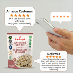 Eat Regal Ancient Long Grain & Wild Rice, 8.8 oz, Pack of 6, Ready in 90 Seconds, Non-GMO, Kosher, Halal - Regal Kitchen Store