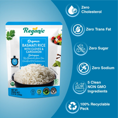 Reganic Organic Basmati Rice with Cloves & Cardamom- Regal Kitchen Foods
