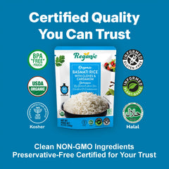 Reganic Organic Basmati Rice with Cloves & Cardamom- Regal Kitchen Foods