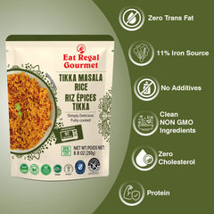 Eat Regal Gourmet Tikka Masala Rice, Ready in 90 Seconds, 8.8 oz, Pack of 6 - Regal Kitchen Store